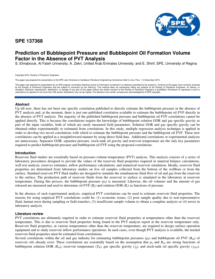 PROPERTIES OF BLACK OILS Petroleum Reservoir Fluid