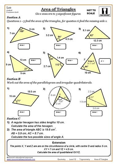 Scale Factor Perimeter Area & Volume of Similar Figures